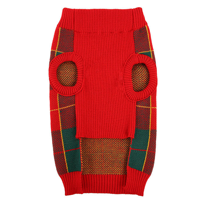 Classic Plaid Turtleneck Dog Sweater