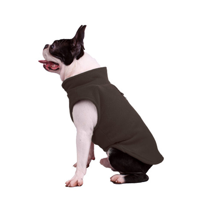 Fleece Dog Coat with Leash D-Ring