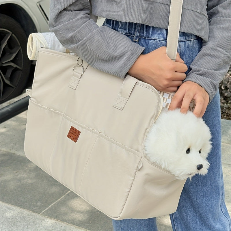 Breathable Hands-Free Pet Sling Carrier – Adjustable Crossbody Bag for Small Dogs & Puppies