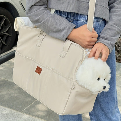 Breathable Hands-Free Pet Sling Carrier – Adjustable Crossbody Bag for Small Dogs & Puppies