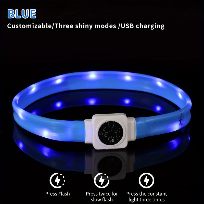USB Rechargeable LED Dog Collar