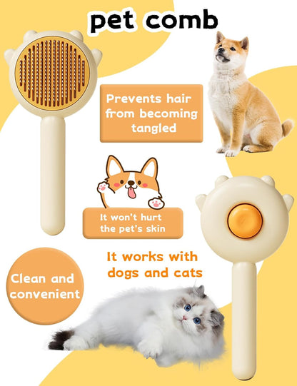 Cat & Dog Grooming Brush – Removes Loose Fur