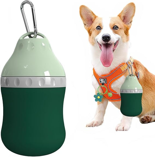 2-in-1 Portable Pet Water Bottle: Leakproof Dog Water Dispenser with Collapsible Feeder Bowl for Outdoor Dog Travel
