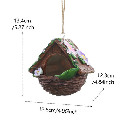 New Resin Flower Bird Nest Hanging Ornament