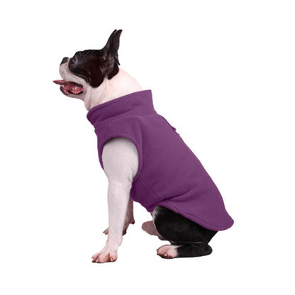 Fleece Dog Coat with Leash D-Ring