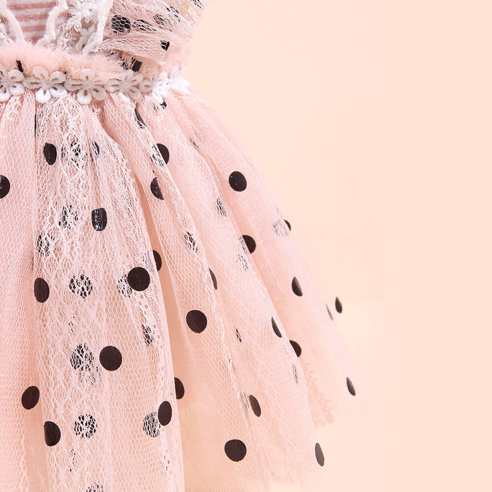 Polka Dot Lace Mesh Dog Tutu Dress