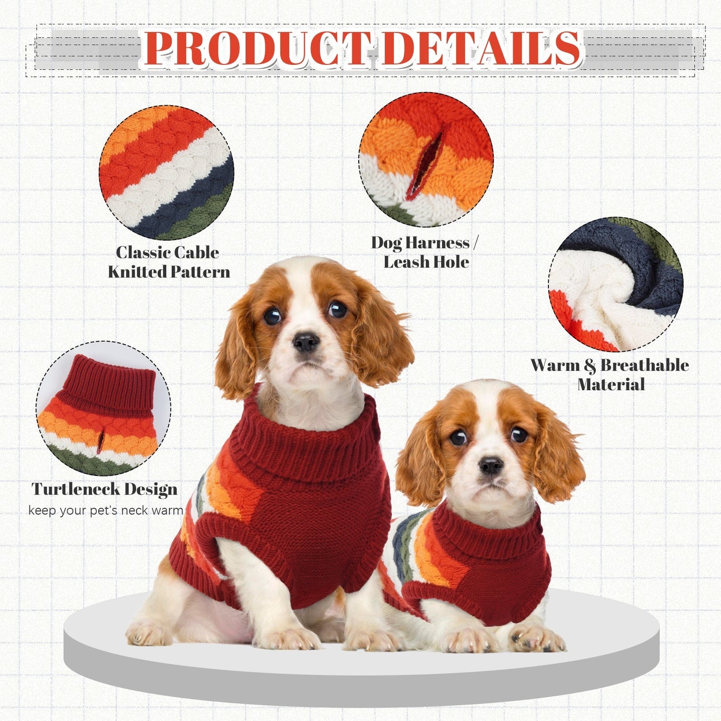 Warm Soft Dog Knitted Sweater