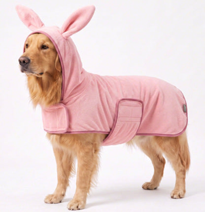 Super Absorbent Hooded Dog Bathrobe