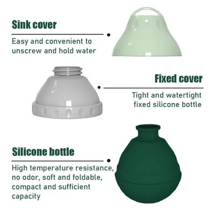 2-in-1 Portable Pet Water Bottle: Leakproof Dog Water Dispenser with Collapsible Feeder Bowl for Outdoor Dog Travel