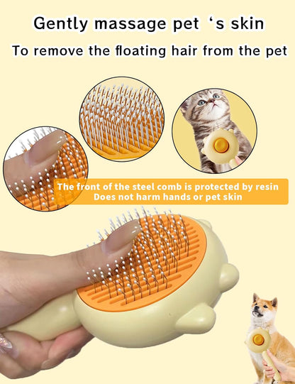 Cat & Dog Grooming Brush – Removes Loose Fur