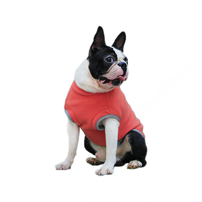 Thickened Polar Fleece Color Edge Dog Jacket