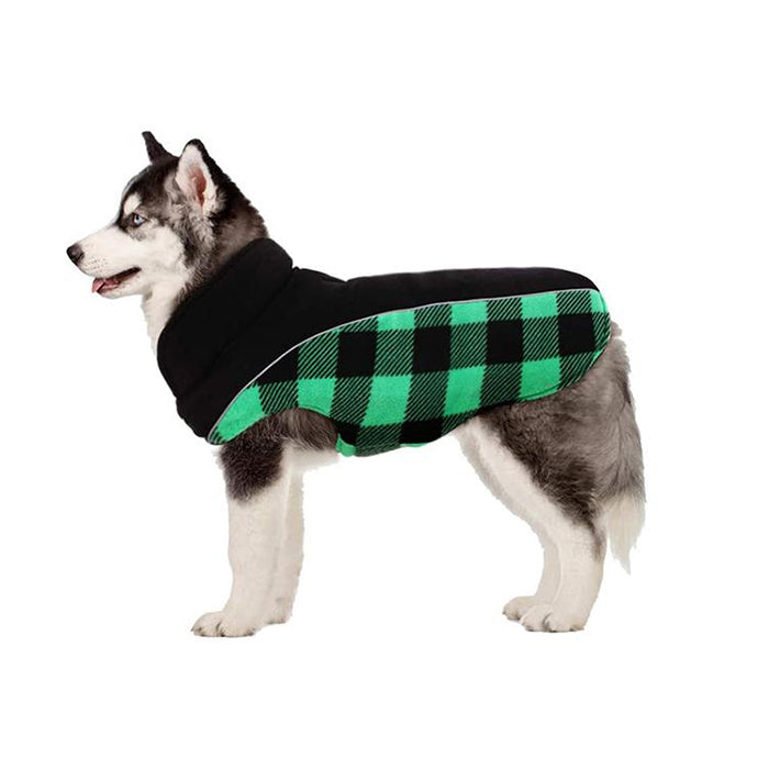 Scottish Plaid Reversible Dog Winter Jacket