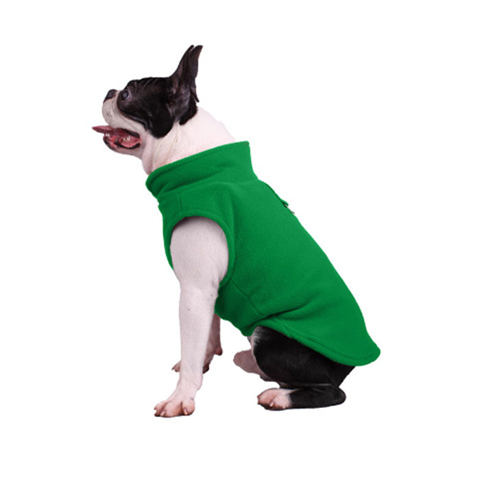 Fleece Dog Coat with Leash D-Ring