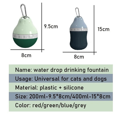 2-in-1 Portable Pet Water Bottle: Leakproof Dog Water Dispenser with Collapsible Feeder Bowl for Outdoor Dog Travel