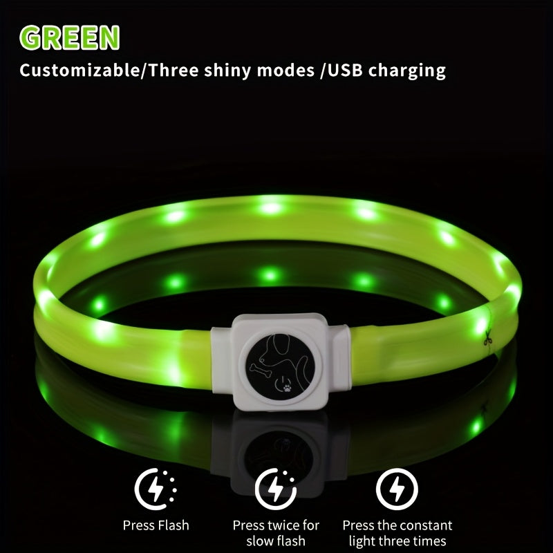 USB Rechargeable LED Dog Collar
