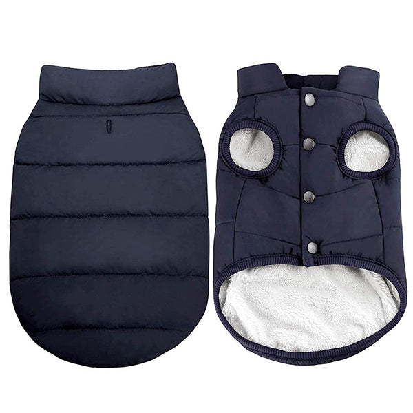 Dog Jacket with 2 Layers Fleece Lined