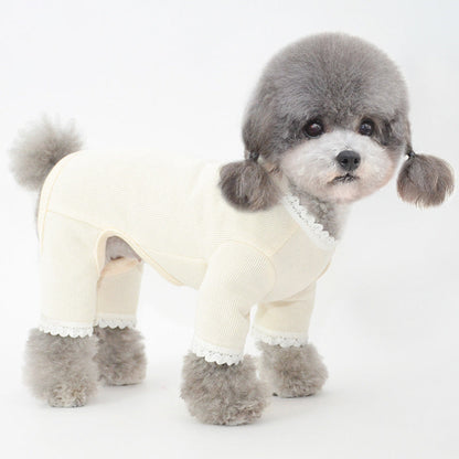 Four-Legged Pure Cotton Dog Pajamas