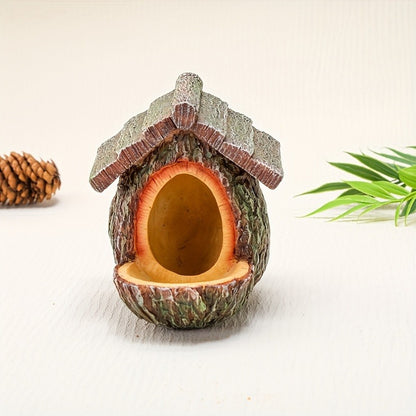 New Hanging Resin Bird Feeder & Bird House Ornament