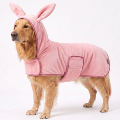 Super Absorbent Hooded Dog Bathrobe