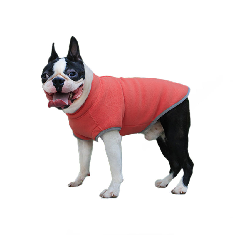 Thickened Polar Fleece Color Edge Dog Jacket