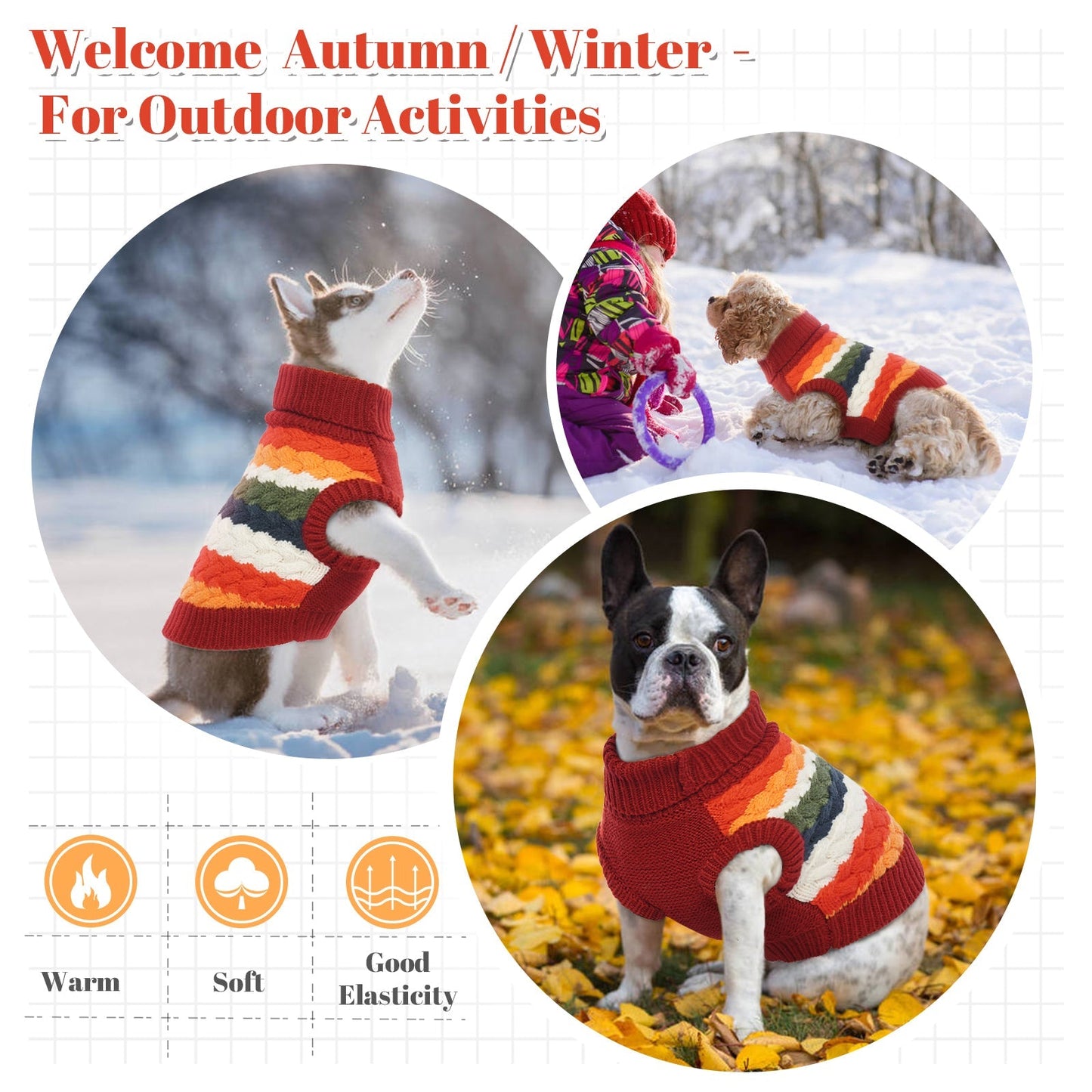 Warm Soft Dog Knitted Sweater