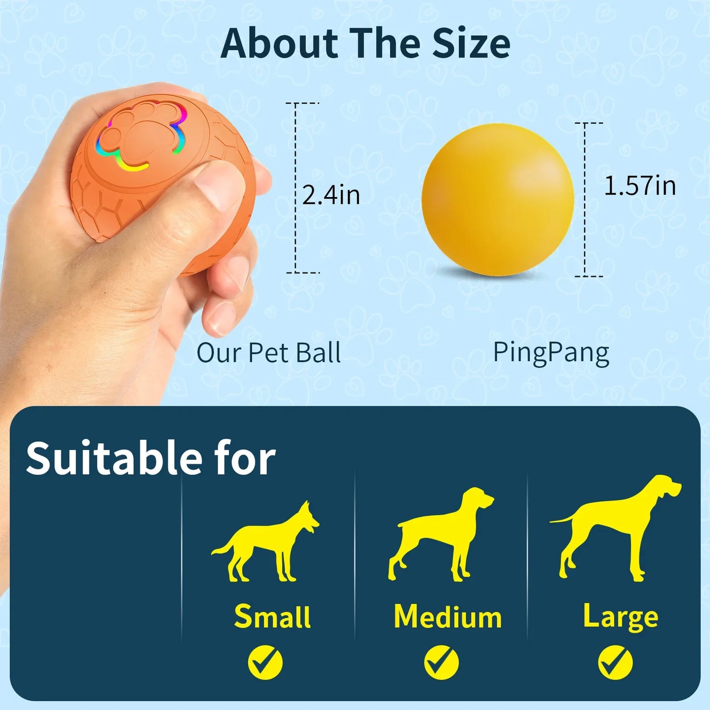 USB (Type C) Automatic Bouncing Rolling Toy Ball