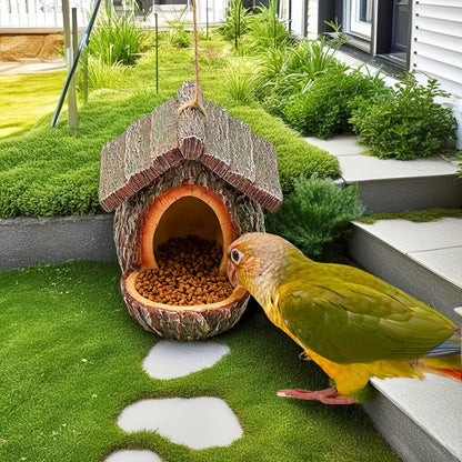 New Hanging Resin Bird Feeder & Bird House Ornament