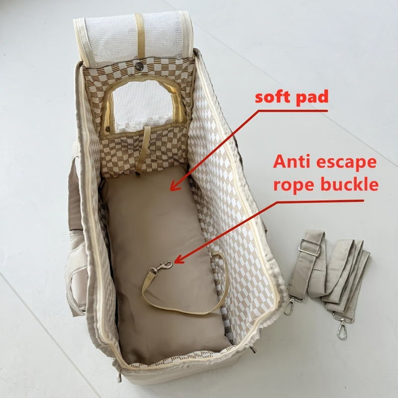 Breathable Hands-Free Pet Sling Carrier – Adjustable Crossbody Bag for Small Dogs & Puppies