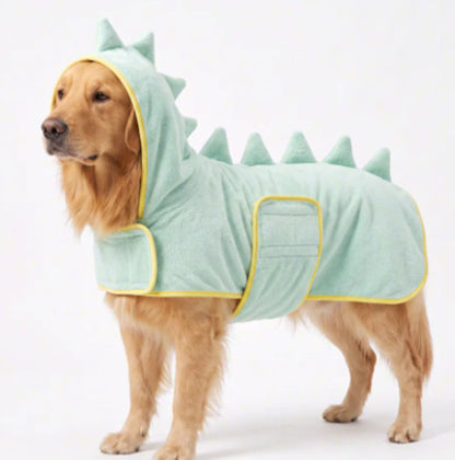 Super Absorbent Hooded Dog Bathrobe