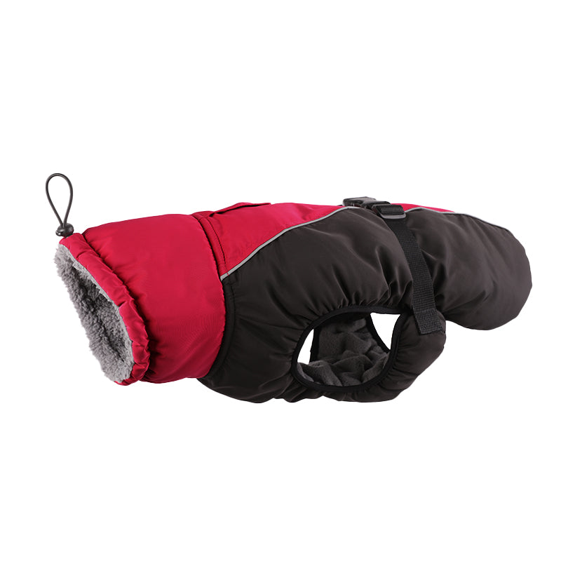 Waterproof Solid Color Stitching Dog Jacket