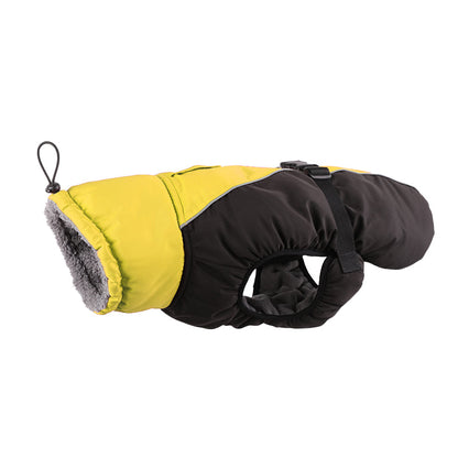 Waterproof Solid Color Stitching Dog Jacket