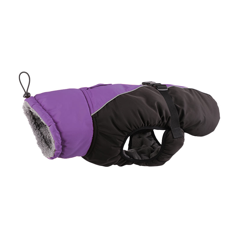 Waterproof Solid Color Stitching Dog Jacket