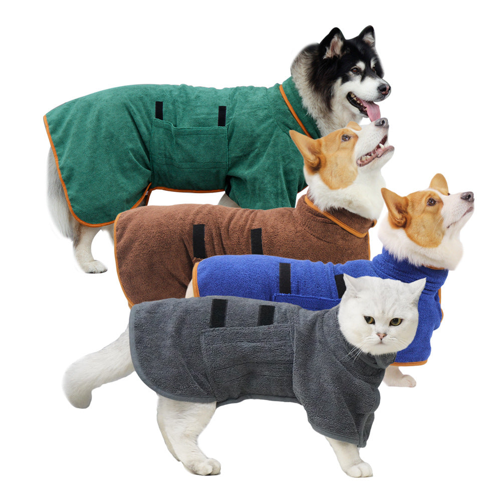 Vente chaude 49% de réduction-Peignoir super absorbant pour animaux de compagnie